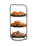 Cal-Mil 25204-10-13 Logan Plate Display Stand, 11.75" Round, 3-Tier, Wire Frame, Black 1 image