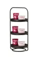 Cal-Mil 25204-8-13 Logan Plate Display Stand, 9.25" Round, 3-Tier Wire Frame, Black 1 image
