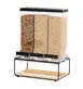 Cal-Mil 25205-3-93 Countertop Dispenser, 16.75" x 10.25" x 23.5" Birch Wood, 3 Pull‑Serve Units 1 image