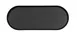 Cal-Mil 26107-208-13 Oval Matte Black Melamine Serving Platter, 20" x 8" x 1.5" 1 image