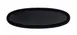 Cal-Mil 26143-618-13 Oval Matte Black Melamine Serving Platter, 18" Diameter, 1.5" Height 1 image