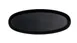 Cal-Mil 26143-922-13 Oval Matte Black Melamine Serving Platter, 22" x 9" x 1.5" 1 image