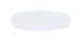 Cal-Mil 26152-618-15 Selene Oval Melamine Platter, 18" White Matte Glossy, 6" x 18" x 1" 1 image