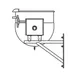 Legion TWWT-100MV 100 Gallon Wall Mount Tilting 2/3 Steam Jacketed Direct Steam Kettle w/ Mixer 1 image