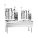 Vulcan VEKT64/126 18 Gallon Floor Tilting 2/3 Steam Jacketed Electric Kettle Assembly w/ 64" Stand 1 image