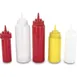 Concasse MCDV8KK - 8oz Red Squeeze Bottle, Single Tip, Red Cap, Condiment Dispenser 1 image