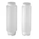 Concasse MCDVBM24 - 24oz Clear Squeeze Bottle, Double Tip, White/Clear Cap, Condiment Holder 1 image