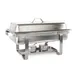 Concasse MCHE20122 Rectangular Stainless Steel Chafer, Lift Cover, Canned, Induction Ready - 1/Each 1 image