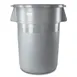 Concasse MCLBBRED168 Heavy Duty Commercial Trash Can, 44‑Gallon Gray Capacity, Steel Construction 1 image