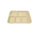 Concasse MCPLMCH3525 Rectangular Serving & Display Tray, 14" x 10" x 1" Melamine Beige 1 image