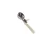 Concasse MCPP06L Portion Control Spoon, 6" Solid Stainless Steel, White Plastic Handle, 5‑1⁄3 oz 1 image