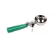 Concasse MCPP12 - 12" Portion Spoon, 2-2/3 oz, Stainless Steel with Green Plastic Handle 1 image