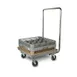 Concasse MCRACCAR Tray Dolly - Stainless Steel Open Frame Rack Cart, 21" W x 21" D x 7.5" H, Single Stack 1 image