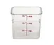 Concasse MCRC5500 Square Food Storage Container, 6 Liters, Clear Polycarbonate With Cap 1 image