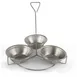 Concasse MCSAL02 Triple-Section Salsa Bowl, 6" Diameter, Aluminum, Gray Finish 1 image