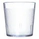 Dinex DX552907 Clear 9oz Textured Tumbler, Low Profile, BPA‑Free SAN, Dishwasher Safe - 36/Case 1 image