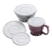 Dinex DX9300B7000 - White Disposable Cup Lids for High-Temp Tropez Bowl, 1000/Case 1 image