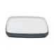 GET 21374-TOH/BL Reusable Melamine Square Plate, 8.5" Two-Tone Honey/Bluejay, Cheforward Hatch Design 1 image