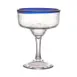 GET SOL-16MAR-CL Solera Margarita Glass, 16oz, 4.9" Dia x 6.5" H, Clear, Blue Rim, Stem, 1 Dozen 1 image