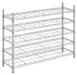 Hubert 129569 Kratos Wire Commercial Wine Rack, 48"W x 14"D x 34"H, 55-Bottle Capacity, Chrome Finish, NSF Certified 1 image