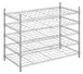 Hubert 136243 Kratos Wire Commercial Wine Rack, 48"W x 24"D x 34"H, 5-Shelf, 110-Bottle Capacity, Chrome Finish, NSF Certified 1 image