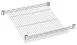 Hubert 148440 Kratos Wire Shelving Unit, 24"W x 18"D, 4" Slanted, Chrome Finish, NSF Certified 1 image