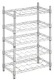 Hubert 175099 Kratos Wire Wine Rack, 24"W x 14"D x 34"H, 34" Posts, 5-Shelf, 25-Bottle Capacity, Chrome Finish, NSF Certified 1 image