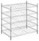 Hubert 185810 Kratos Wire Wine Rack, 36"W x 24"D x 34"H, 80-Bottle Capacity, Chrome Finish, NSF Certified Commercial Rack 1 image