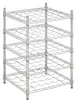 Hubert 209131 Kratos Wire Wine Rack, 24"W x 24"D x 34"H, 50-Bottle Capacity, Chrome Finish, NSF Certified, 5-Shelf Commercial Rack 1 image