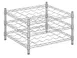Hubert 212288 Kratos Wire Wine Rack, 24"W x 24"D x 14"H, 14" Posts, 3-Shelf, 30-Bottle Capacity, Chrome Finish, NSF Certified 1 image