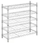 Hubert 32819 Kratos Wire Wine Rack, 36"W x 14"D x 34"H, 40-Bottle Capacity, Chrome Finish, NSF Certified, 5-Shelf Commercial Rack 1 image