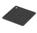 Lodge AS6S11 Pot Holder, 5.875" x 5.875" Black Silicone, Heat Resistant 250°F, Dishwasher Safe 1 image