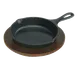 Lodge U3RP - 8" Round Walnut Stained Wood Underliner, Hand Wash Only, Made in USA 1 image