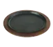 Lodge U7RP - 11" Round Walnut Stain Wood Underliner for Fajita Skillets, Hand Wash Only, Made in USA 1 image