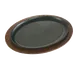 Lodge UJOP Oval Wood Underliner, Walnut Stain, 15-1/2" L x 12" W, Hand Wash Only, Made in USA 1 image
