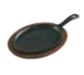 Lodge UOPB - Oval Wood Underliner, 11¾" L x 9¼" W, Walnut Stain, Hand Wash Only, Made in USA 1 image