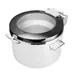 Steelite 53712S5564 Round Induction Soup Station, 11.625 qt, 14.5" x 11.0", Glass Lid, S/S - 1/Case 1 image