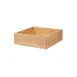 Steelite 7369MW515 Wooden Serving & Display Crate - Blonde Spire Square Wood, 1/Case 1 image