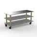 Steelite MGCMLA05GBXH Modular Buffet Table Unit, 71.0" x 29.5" x 35.0", Grey Slate SS, Brass Finish, Mogogo Design, Mixed Materials, 1 per Case 1 image