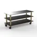 Steelite MGCMLA05MBXH Configurable Buffet Table, 71.0" x 29.5" x 35.0", Modular Large Pro Unit with Grey Slate SS Top, Mogogo Design, Mixed Materials (Brushed Brass & Marble), 1 per Case 1 image