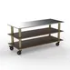 Steelite MGCMLA05WBXH Configurable Buffet Table, 71.0" x 29.5" x 35.0", Modular Grey Slate SS & Mogogo Mixed Materials, 1 per Case, Minimum Case Quantity 1 image