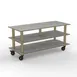 Steelite MGCMLB09GBXH Configurable Buffet Table - Modular Midhole Display Unit, 71.0" x 29.5" x 35.0", Grey Brushed Brass, Mixed Materials, 1 per Case, Modular Collection (Minimum Case Qty) 1 image