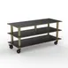 Steelite MGCMLB09MBXH Modular Midhole Display Unit Buffet Table, 71.0" x 29.5" x 35.0", Marble & Brushed Brass, Heavy Duty Caster, Modular Collection (Sold Per Case) 1 image