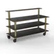Steelite MGCMLB13MBXH - Modular Classic Plus Buffet Table, 71.0" x 29.5" x 47.0", Grey Slate SS & Mixed Materials, Brushed Brass Finish, Heavy Duty, 1/Case, Modular Collection 1 image