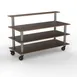 Steelite MGCMLB13WSXH Configurable Buffet Table - Modular Classic Plus, 71.0" x 29.5" x 47.0", Mango Brushed Stainless Steel, Grey Slate SS, Mogogo, Mixed Materials, 1 per Case 1 image