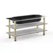 Steelite MGCMLE03CBXF Configurable Buffet Table, Modular Mogogo Collection, White Carrera with Brushed Brass Finish, Mixed Materials, 1 per Case 1 image