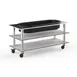 Steelite MGCMLE03CSXW Configurable Buffet Table - White Carrera Stainless Steel, Modular Mogogo Design, Mixed Materials, 1 per Case, Modular Collection (Minimum Case Quantity) 1 image