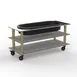 Steelite MGCMLE03GBXH Configurable Buffet Table, 71.0" x 29.5" x 35.0", Modular Grey Slate Brushed Brass, Mogogo Collection, Mixed Materials, 1 per Case 1 image