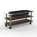 Steelite MGCMLE03WBXH Configurable Buffet Table - Modular Salad Bar Unit, 71.0" x 29.5" x 35.0", Grey Slate Stainless Steel, Mango Brushed Brass Finish, Mogogo Design, 1 per Case 1 image