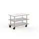Steelite MGCMLX02CSXH Configurable Buffet Table, Modular Classic Medium Unit, White Carrera Stainless Steel, Mogogo, Mixed Materials, 1 per Case 1 image
